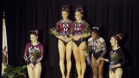 Girls gymnastics: Prairie Ridge’s Gracie Willis, Gabby Riley tie for floor exercise state title