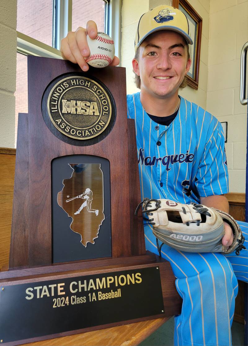 Marquette Academy senior Carson Zellers is The Times 2024 Baseball Player of the Year.