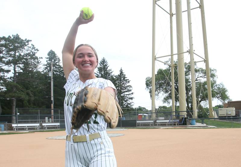 St. Bede's Ella Hermes poses for a photo on Tuesday, June 4, 2024 at St. Bede Academy. Hermes is the 2024 girls softball player of the year.