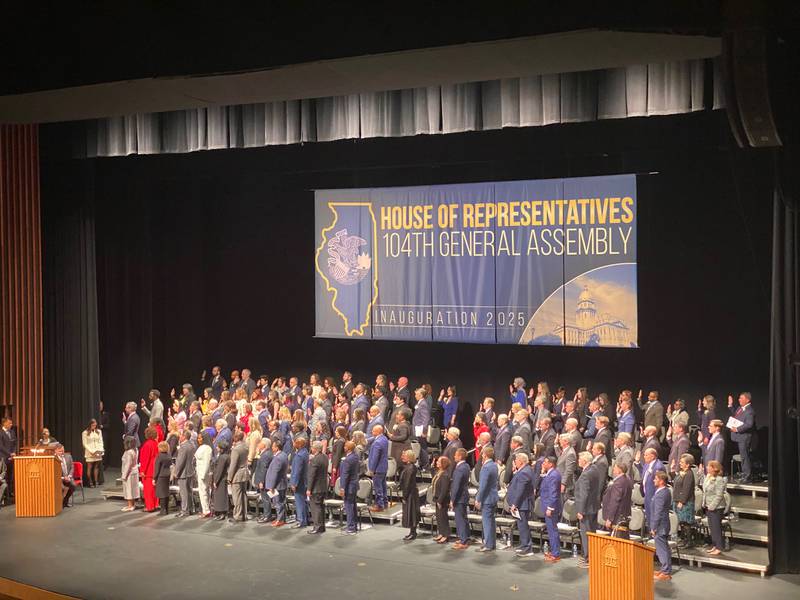 State Reps. Brad Fritts, R-Dixon, and Tony McCombie, R-Savanna, were two of 118 that were sworn into office Wednesday, Jan. 8, 2025.
