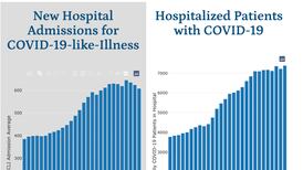 New hospital admissions for COVID-19 decline for third straight day