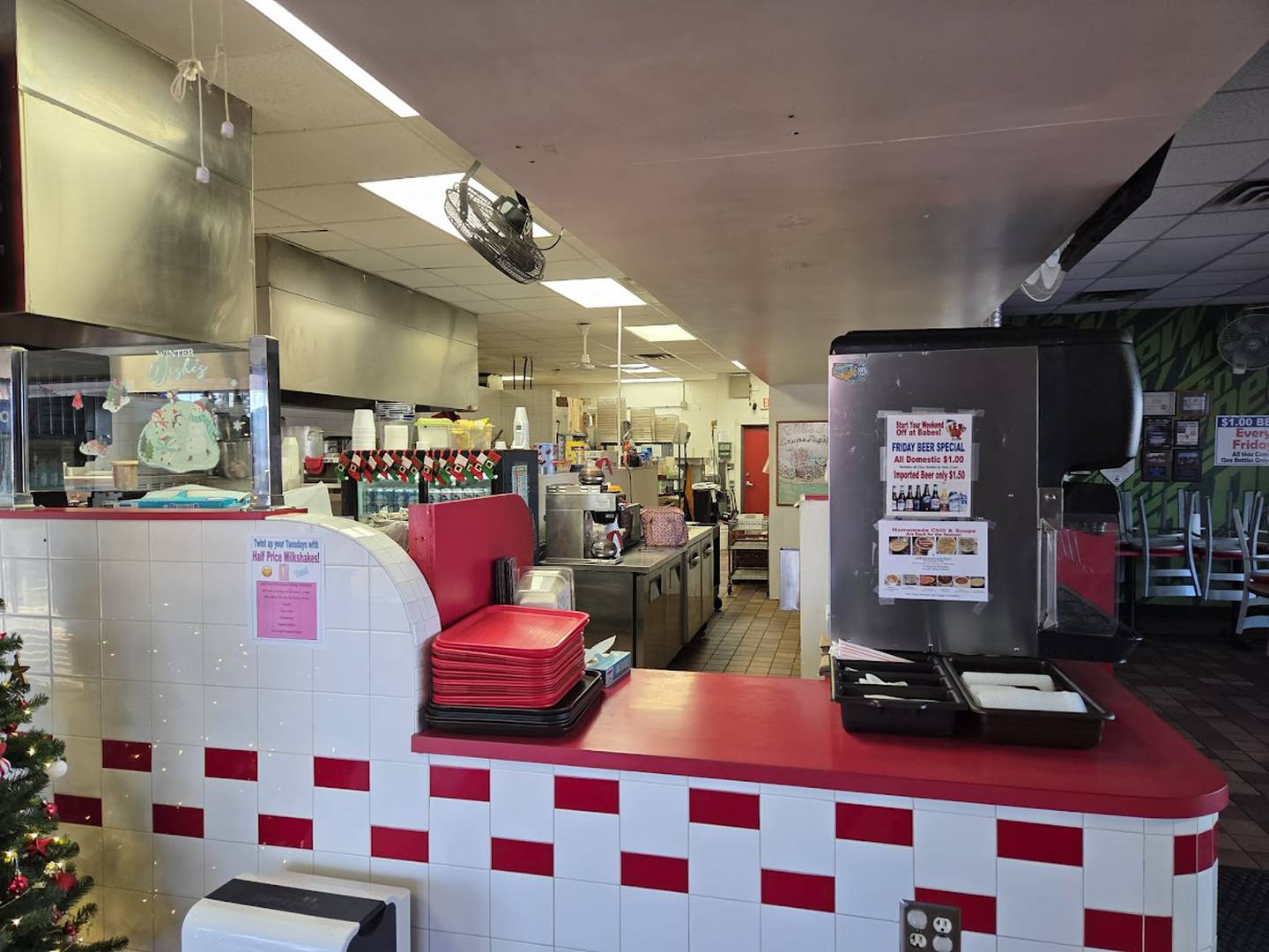 The interior of Babe's Home Cookin' in Joliet is seen on Tuesday, December 9, 2025. Babe's owner Tim  has listed his business, which many consider a staple in the community, for sale.