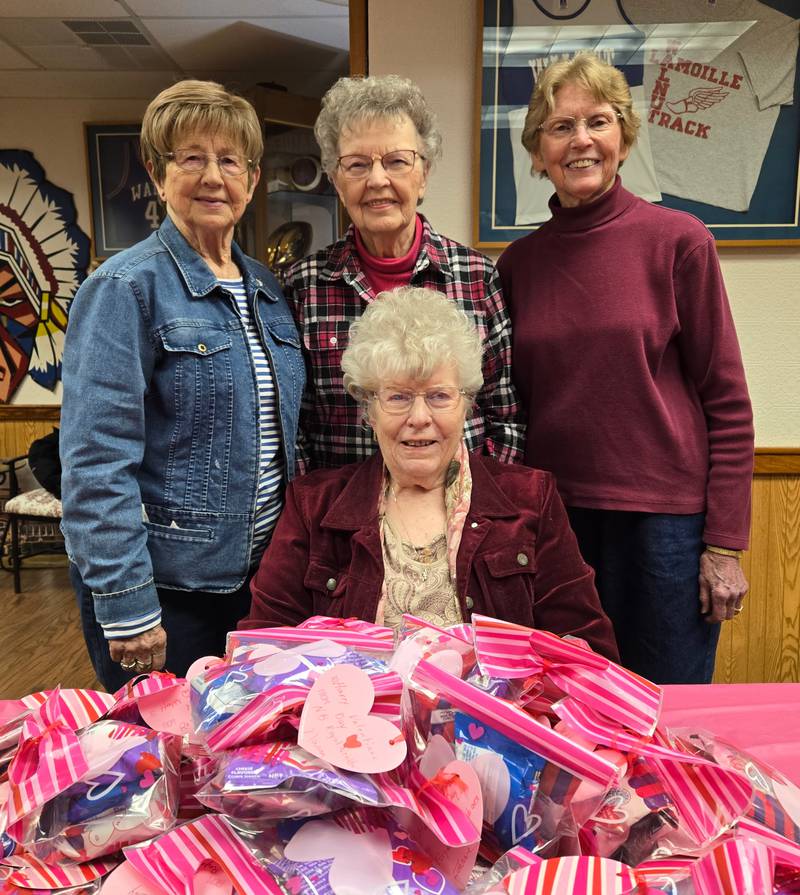 (From left) Lois Swanson, Joanne Nelson, Helen Hardesty and seated Adrian Lind.