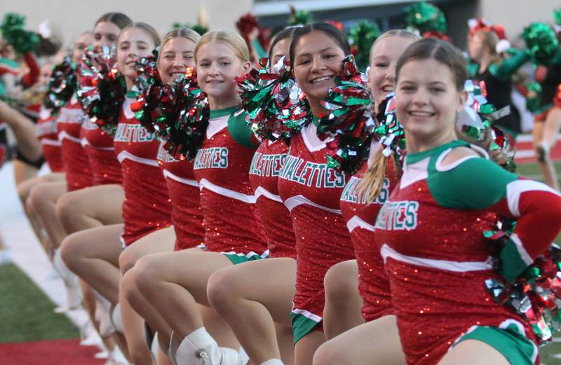 The L-P Cavalettes perform before the game against Metamora on Friday, Sept. 1, 2023 at Howard Fellows Stadium.