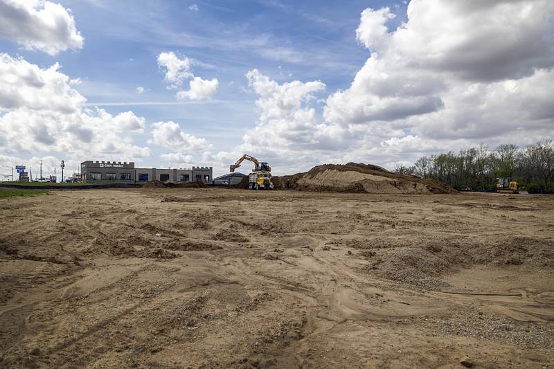 Work continues on a lot at the Gateway Project site in Dixon on Thursday, April 23, 2026.