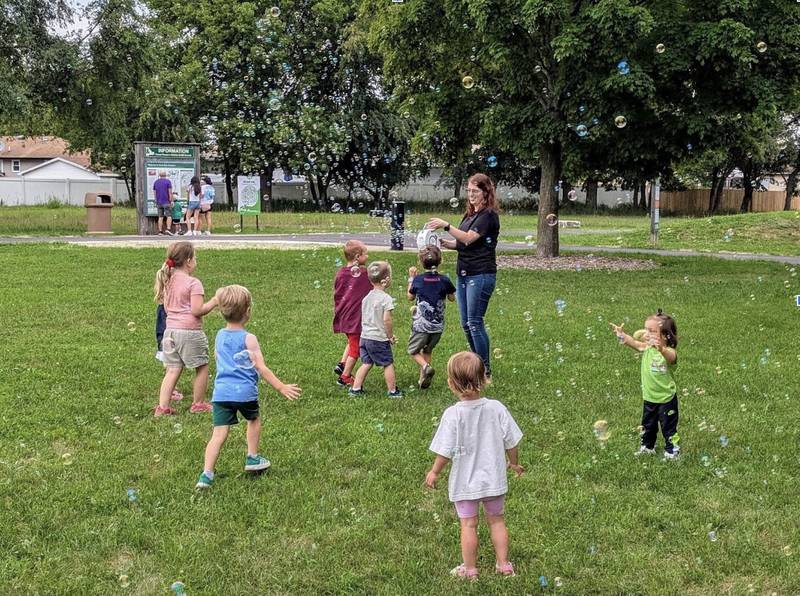 Joliet Public Library’s 2025 summer storytime program at the Will County forest preserve off of Black Road in Joliet.