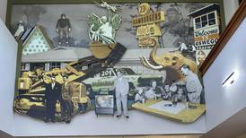 Artist carves out Oswego area history in new library mural