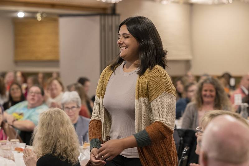 The Young Woman of Tomorrow award goes to Taylor Reyna of Rock Falls Thursday, April 18, 2024 at the YWCA Women of Achievement Luncheon. The award goes to a young woman between the ages of 15 and 22 who has outstanding accomplishments and has shown exceptional leadership potential.