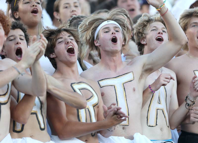 Sycamore fans get ready for kickoff before the game against DeKalb in the First National Challenge Friday, Aug. 26, 2022, in Huskie Stadium at Northern Illinois University in DeKalb.