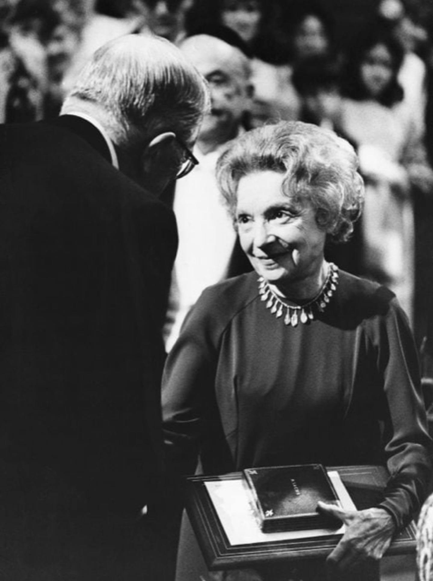Nelly Sachs, circa December 1966, before the King, the night of her award, and pretty, still.