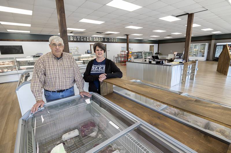 Owner Dale Pfundstein and manager Lori Walker are excited to be able to expand The Butcher Shop for their customers.