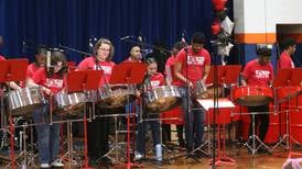 Photos: NIU Steelband performs at DePue school