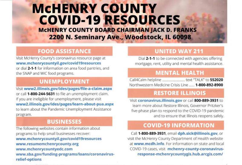In June, McHenry County Board Chairman Jack Franks sent out an informational mailer on COVID-19 assistance programs to all county residents. County auditor Shannon Teresi has said that the mailer violated the county's purchasing ordinance by circumventing board approval, which Franks said is not accurate.