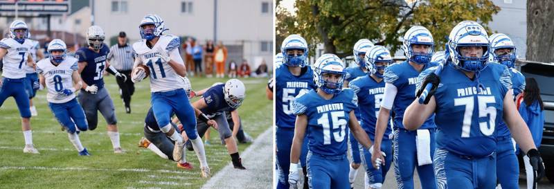 Princeton's Noah LaPorte (11) and Payne Miller (75) were chosen IHSFCA Class 3A First Team All-State.