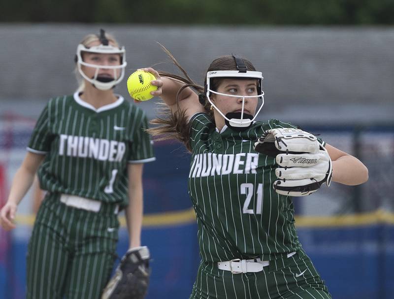 West Carroll’s Jo Jo Wilcox fires to first for an out against Morrison Tuesday, May 19, 2026, at the Class 1A softball regionals at Newman.