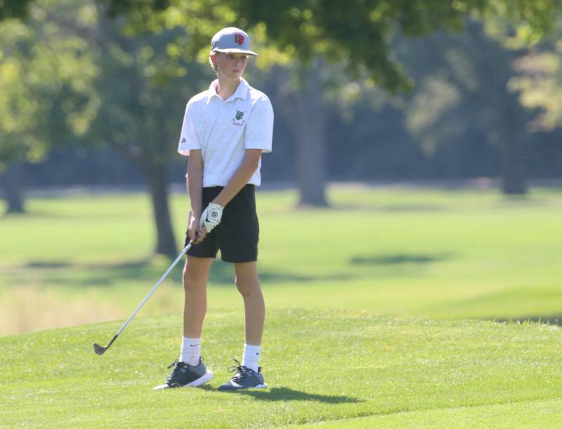 L-P's Mason Setchell puts during the Pirate Invitational on Monday, Sept. 15, 2025 at Deer Park Golf Club in Oglesby.