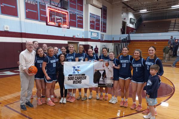 Nazareth blows out Kankakee 69-19 for Eddie Stritzel’s 500th coaching win
