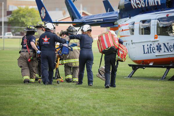 Man run over by tractor in Marengo, airlifted to hospital