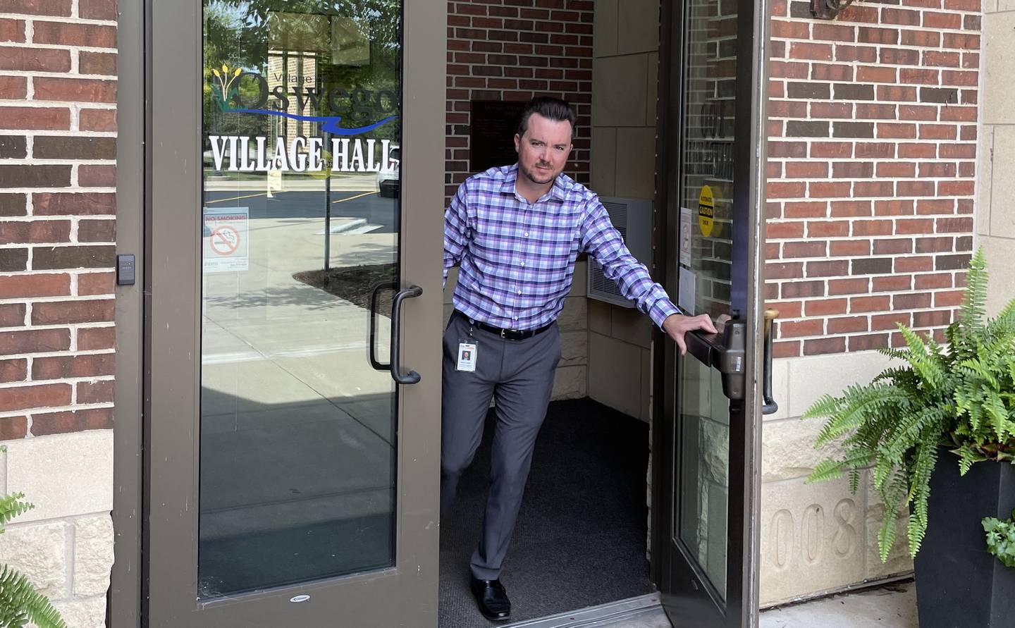 Economic development director Kevin Leighty at Oswego Village Hall, Aug. 3. (photo provided)