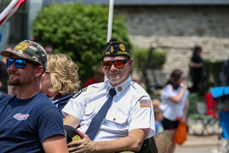 Oswego local veteran at the annual PrairieFest parade in downtown Oswego. June 18, 2023.