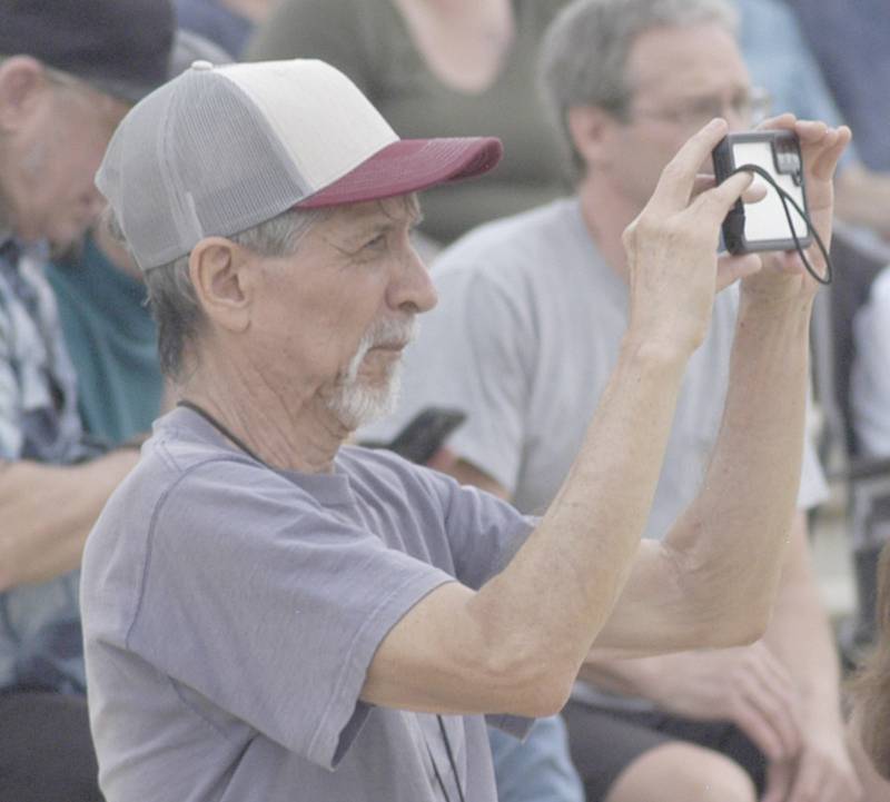 Jim Ganther of Sterling snaps a few photos, The  Bellson Music fest was held on Saturday, June 7, 2025 at RB&W District Amphitheater in Rock Falls.