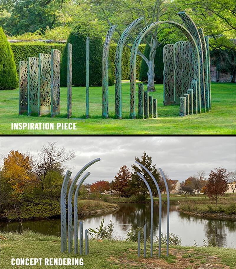 The Glen Ellyn Public Art Workgroup has announced the next Glen Ellyn public art project, “Enclosure,” by artist David Harber will be installed at Panfish Park in spring 2025.