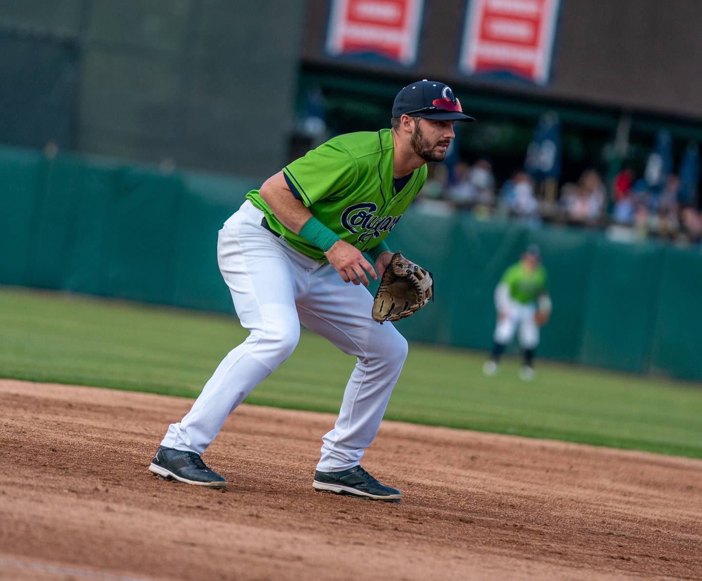 Sean King for the Daily Herald
Kane County Cougars third baseman Dylan Busby (25) during a baseball game against The Cleburne Railroaders at Northwestern Medicine Field in Geneva on Friday, May 13, 2022.