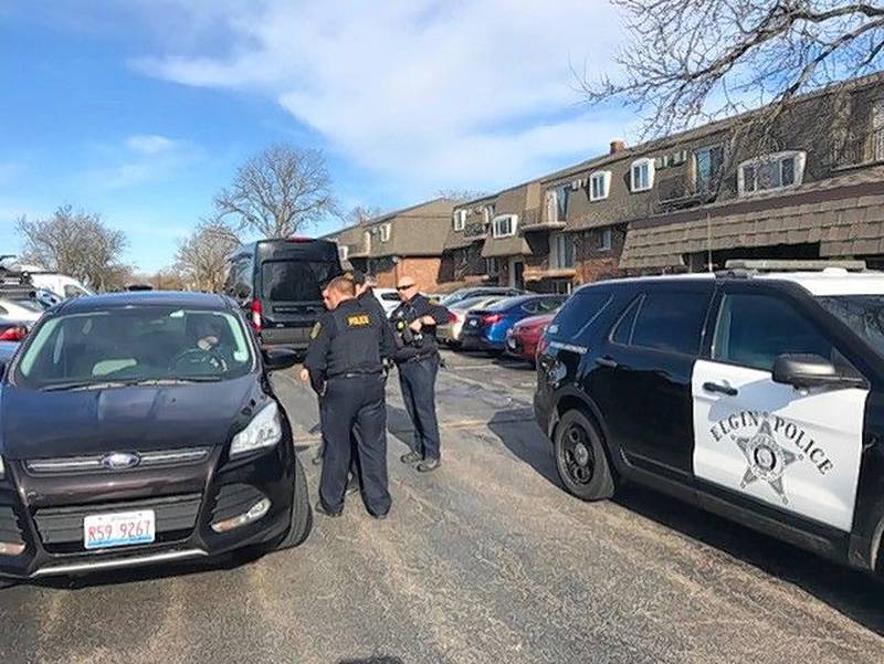 A Carpentersville man has been charged with two counts of first-degree murder following an April shooting in Elgin that left two people dead and four injured.
