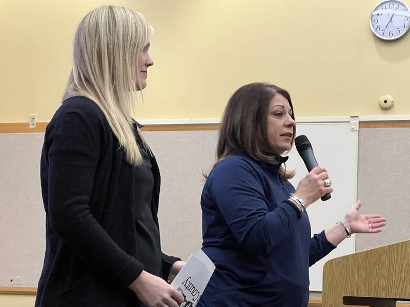 DeKalb County Convention and Visitors Bureau’s Executive Director, Corteny Strohacker and marketing specialist, Katherine McLaughlin presented to the DeKalb County Board Committee of the Whole on Jan. 11, 2023. They told the board the bureau – which seeks to attract visitors who live more than 55 miles from DeKalb County – won two awards in 2022 and worked with a handful of influencers in an effort to expand their social media presence.