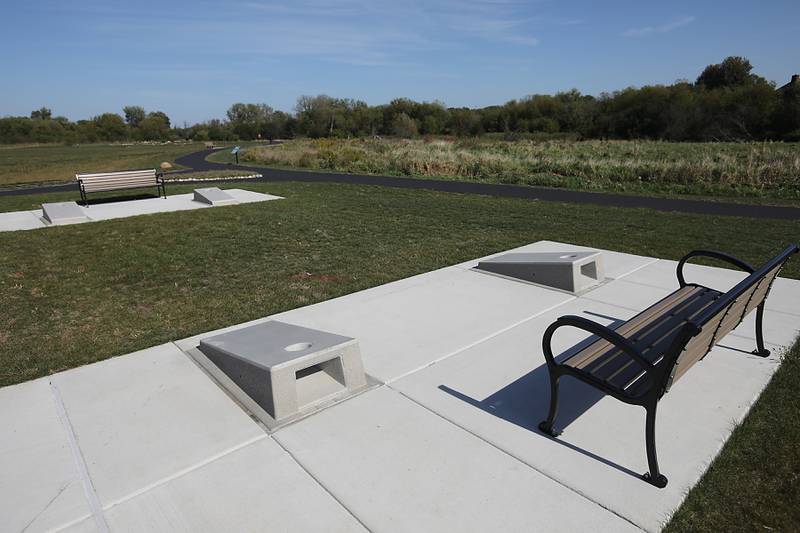 The bags games are shown Saturday, Sept. 27. 2025, in the Crystal Lake Parks District’s new Lakewood Meadows Park.