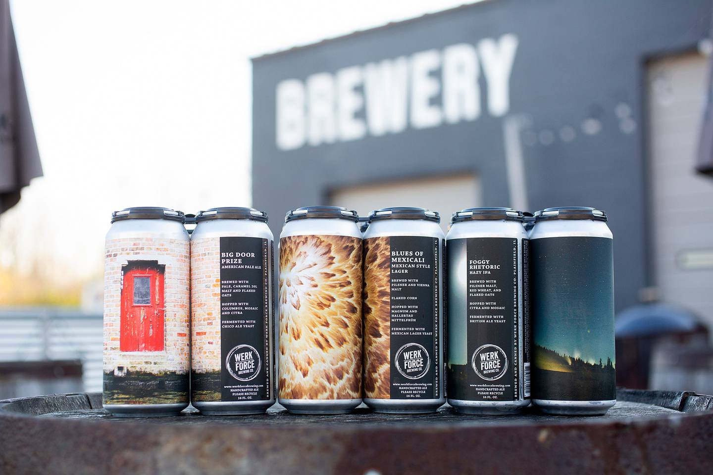 Werk Force Brewing is a craft beer brewing company at 14903 S. Center St. in Plainfield.  Brewmasters utilize an extensive ingredient selection. The beers are available in house at the Tap Room or at select venues in Chicago area.