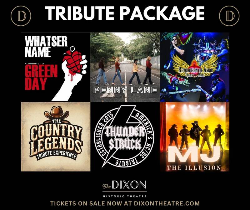 A variety of tribute bands are coming to The Dixon Historic Theatre in the 2026 season.