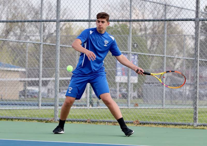 Princeton's Asa Gartin makes a return against Coal City Monday. The Tigers won 5-0 to improve to 10-0.