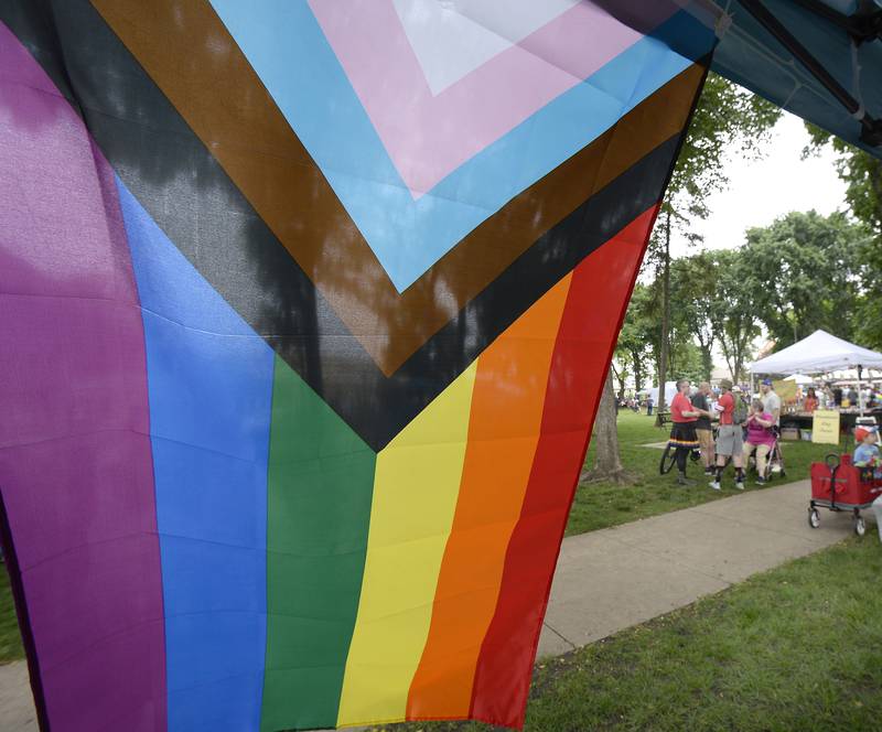 Rainbow flags were everywhere Saturday, June 11, 2022, at Washington Square during the Ottawa Family Pride Fest. Many vendors were set up at the park as well as the Jordan block.