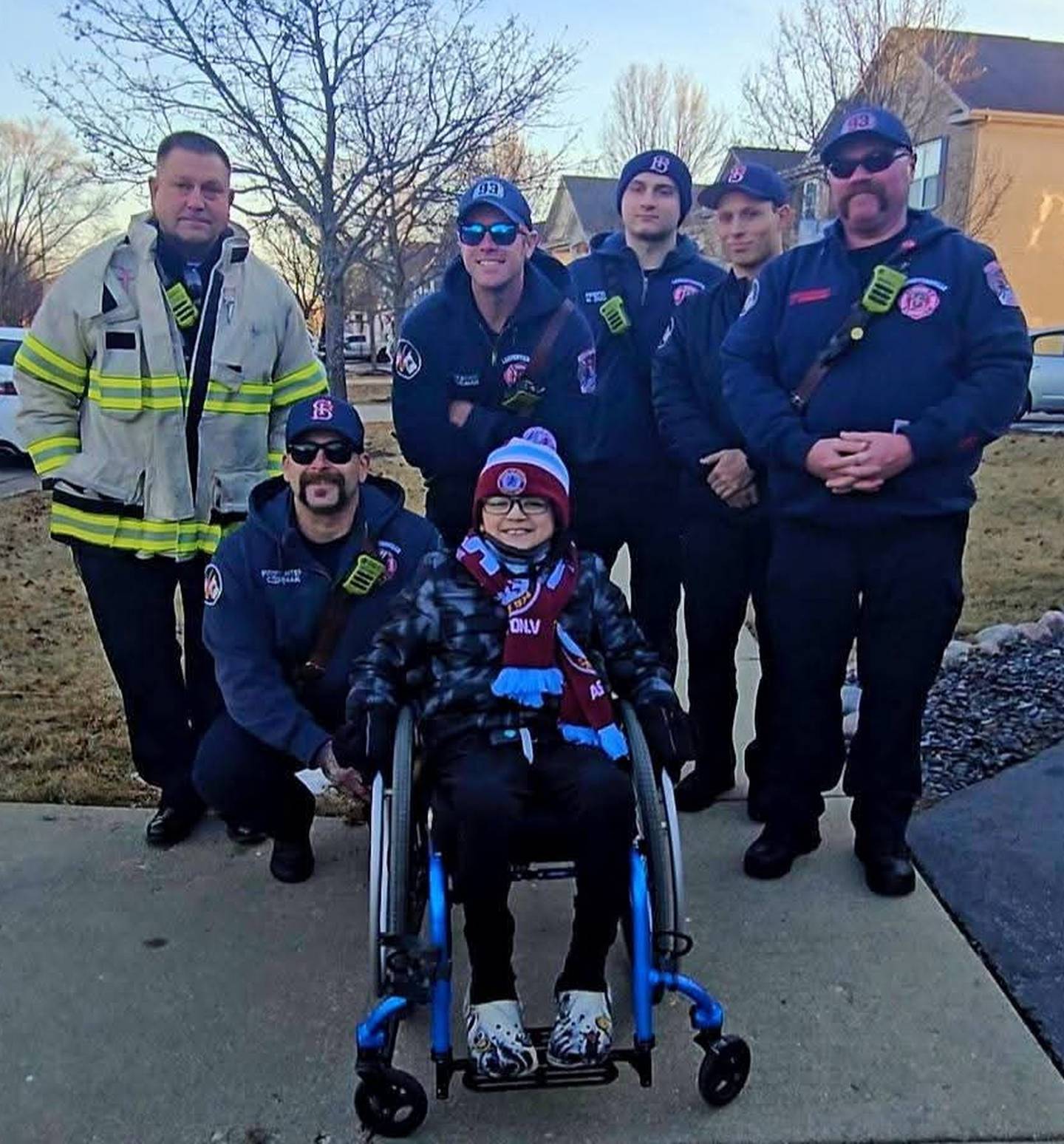 Members of the Carpentersville Fire Department welcomed Leo Carmona home in January 2025 after he spent two months in the hospital following a fatal ATV crash.