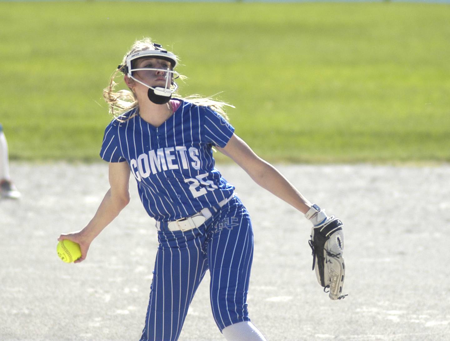 Newman's Claire Von Holten pitches. Marquette traveled to Newman' to play a game on Friday, May 16, 2025.