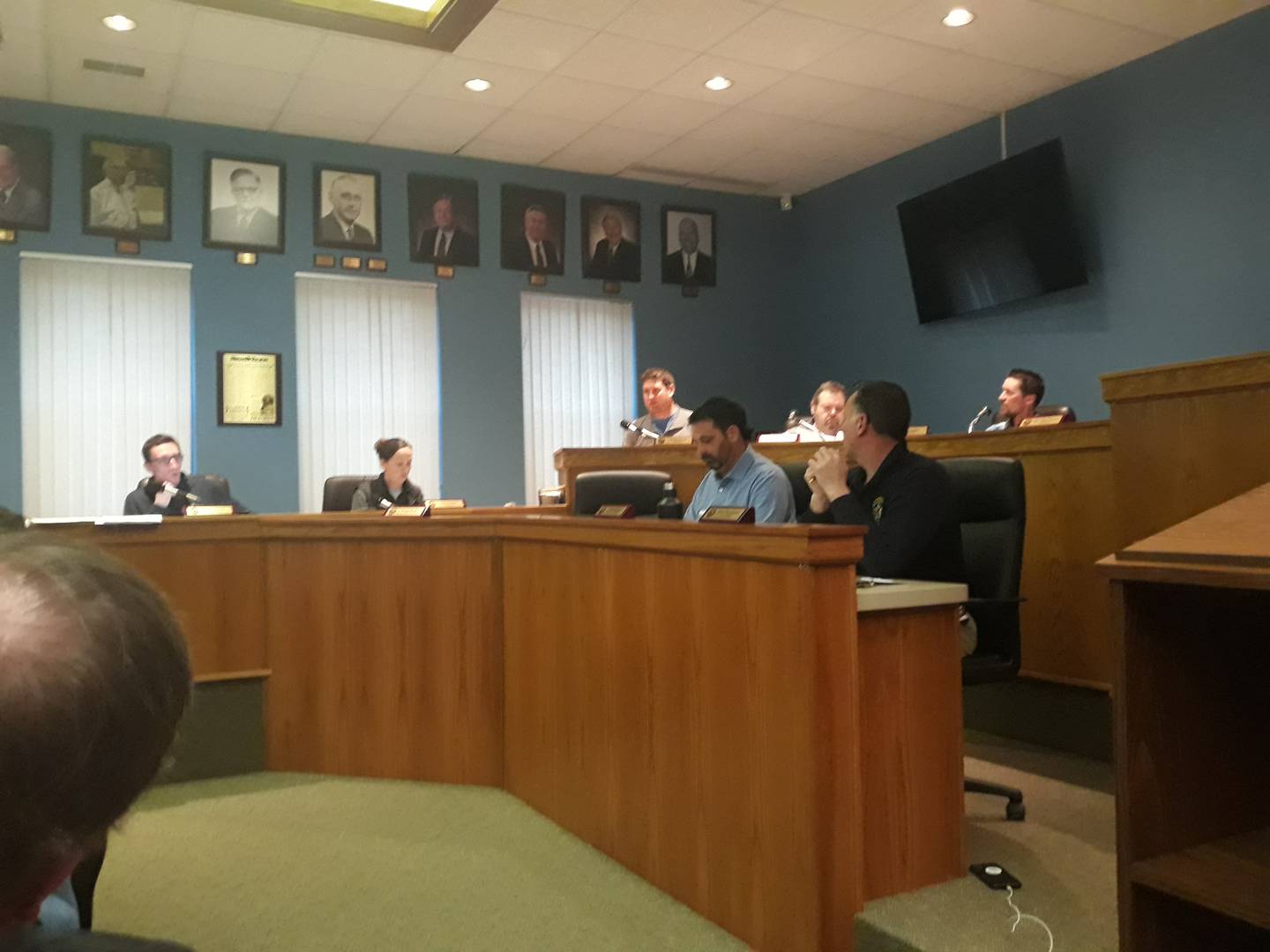 Members of the La Salle City Council and city staff respond to residents' concerns Tuesday, April 4, 2023, during the city's regular meeting.