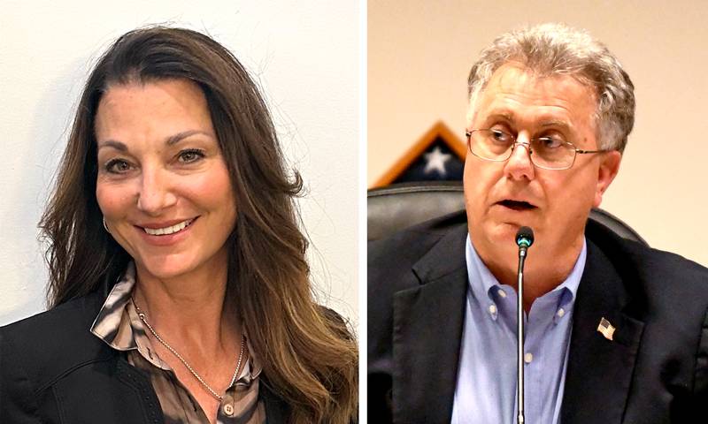 Kane County Board member Bill Roth (right), R-St. Charles, seeking a second term, is being challenged by Michelle Geen (left) in the March 19 primary for the GOP nomination for District 12.