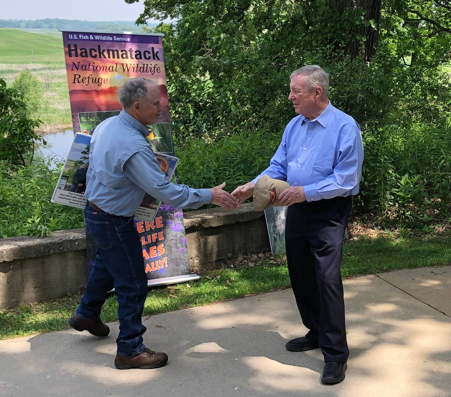 The Lost Valley Visitor Center at Glacial Park, part of the McHenry County Conservation District, was the starting point Friday, June 6, 2025, for a tour of Hackmatack National Wildlife Refuge. Illinois U.S. Sen. Dick Durbin was thanked for his early support of the project.