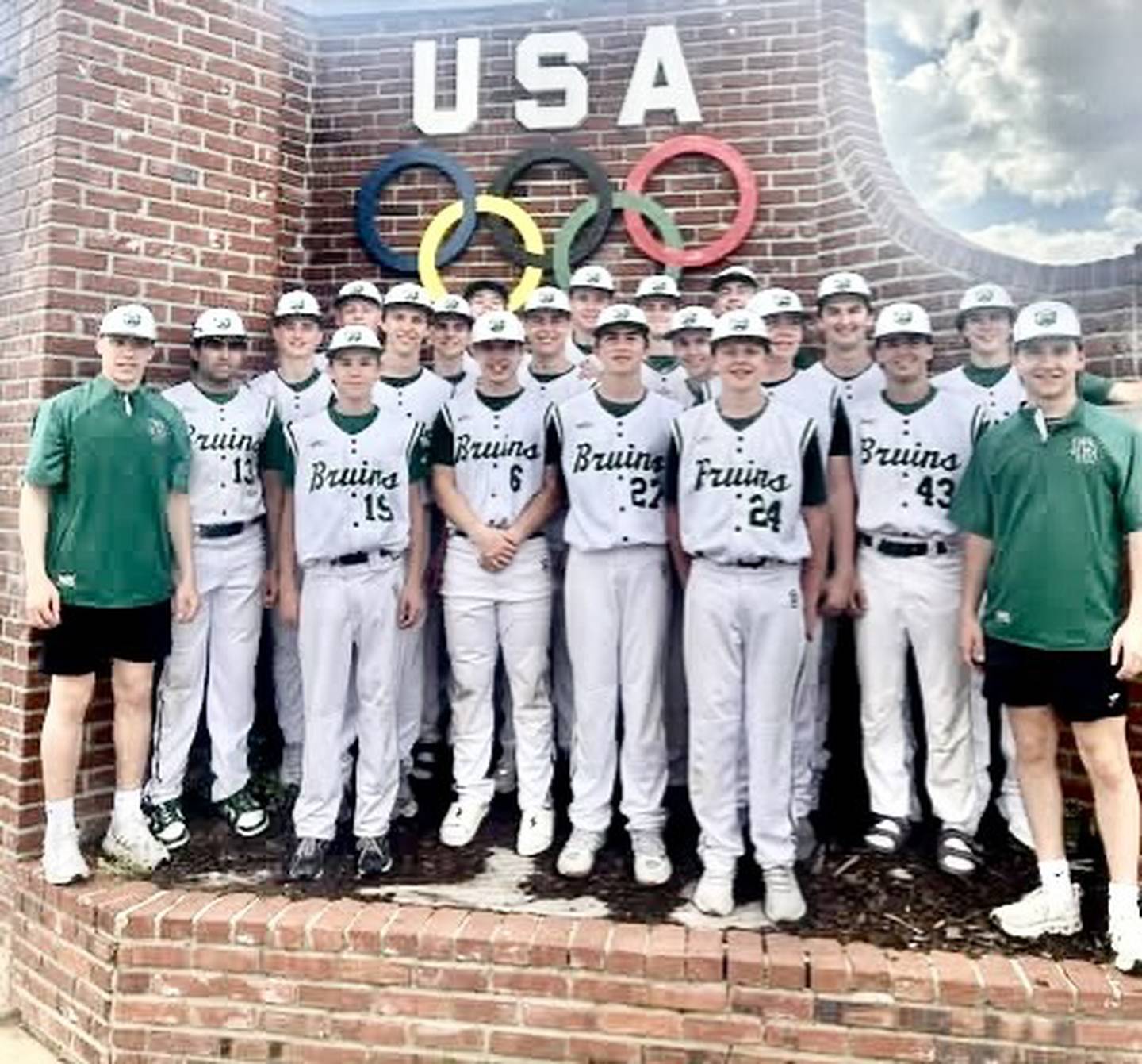 The St. Bede Bruins baseball team played at USA Stadium in Millington, Tenn. during their spring trip this week.