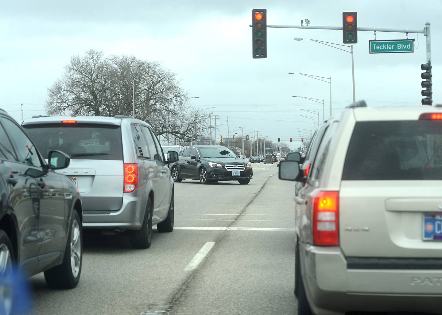 Traffic on U.S. Route 14 on Thursday, April 7, 2022, the  Illinois Department of Transportation plans to begin reconstruction this month on U.S. Route 14 between Pingree Road and Crystal Lake Avenue. The work includes upgrading the existing intersection curb ramps to bring them into compliance with Americans with the Disabilities Act, as well as removing and replacing 1.75 inches of pavement. The cost will project is about $3.5 million, to be paid for by the state.