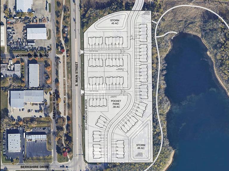 New homes proposed for Crystal Lake near Three Oaks Recreation Area