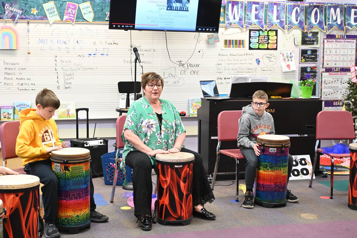 Struck uses her classroom for more than just teaching music for her music is culture and she strives to bring those concepts to her students. To have them travel the world from inside her classroom, each day.