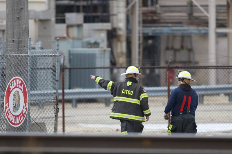Citgo Fire department at Seneca petroleum after refinery explosion. April 25, 2023.