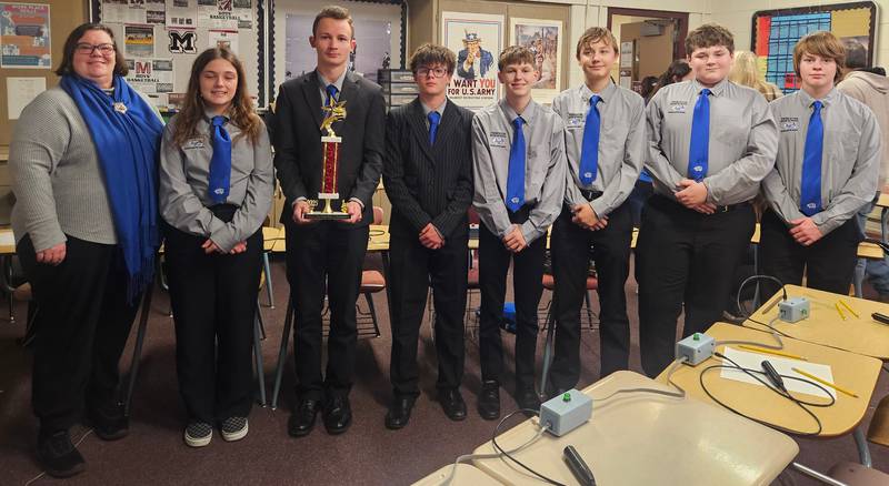 The Princeton High School junior varsity scholastic bowl team