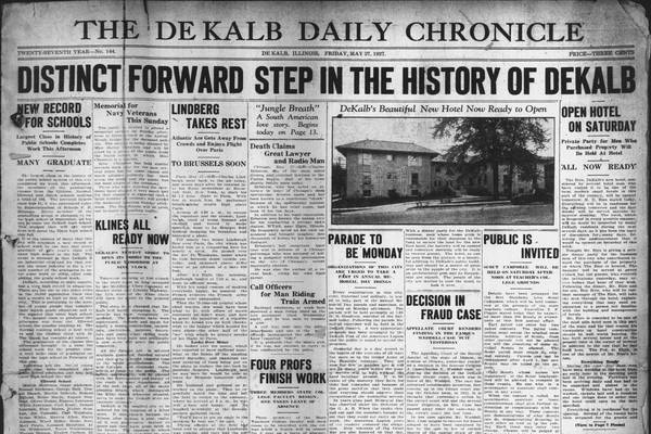 Distinct Forward Step in the History of DeKalb: Historical covers for May 27