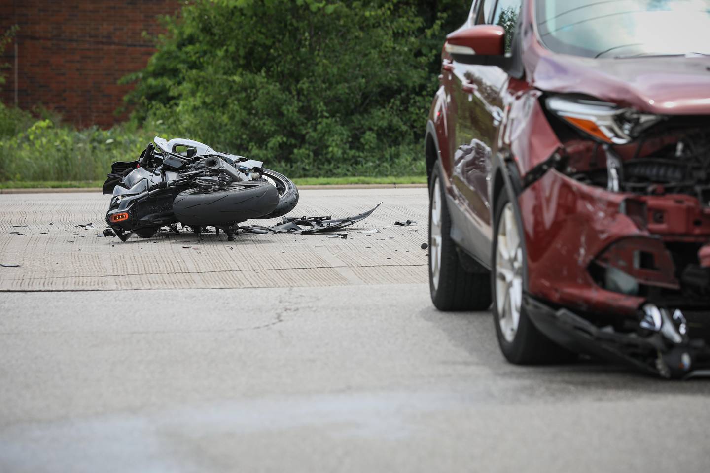 A motorcyclist was hospitalized following a crash in Cary July 25, 2025.