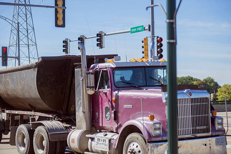 The city of Dixon is thinking about banning large trucks from travel on River Street.
