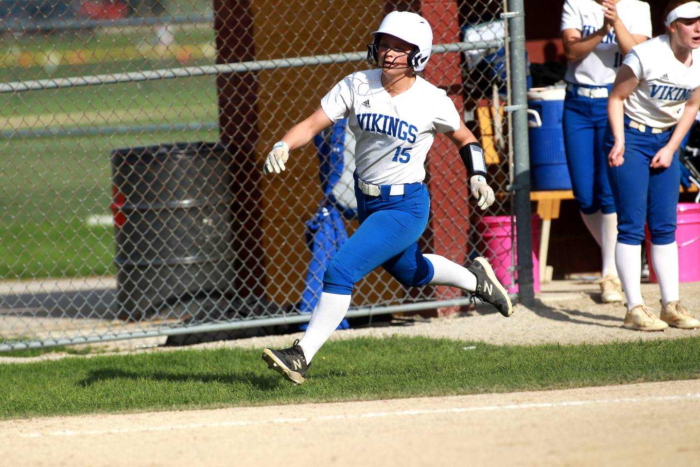 Geneva's Sloane Fisher runs home for a run during a game on Tuesday, May 6, 2025 against Batavia in Batavia.