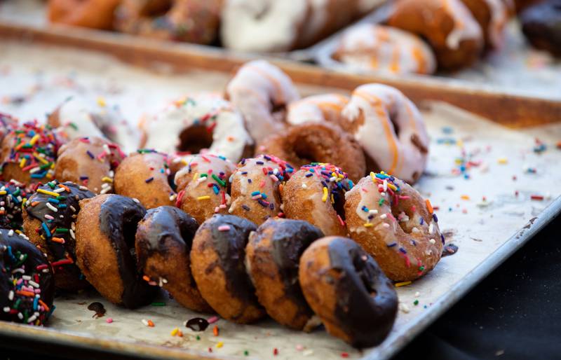 Hahn’s Bakery’s donuts were sold during Make Music Wheaton and the Wheaton French Market in The Wheaton French Market Plaza on Saturday, June 21, 2025.